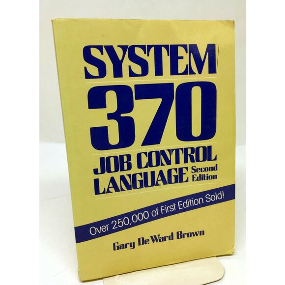 Vintage 1987 IBM System 370 Job Control Language by Gary DeWard Brown Paperback - Picture 1 of 10